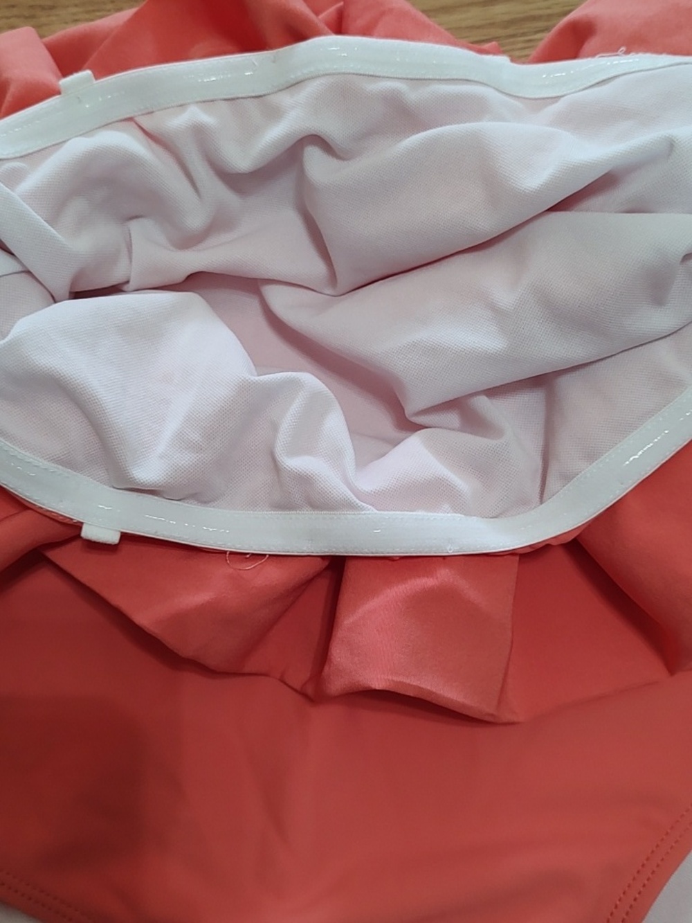 Ruffle One-Piece Swimsuit - Coral - Picture 3 of 5